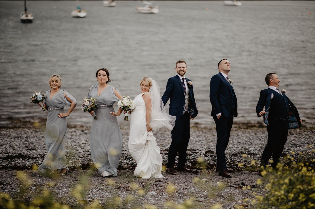 Bridal party photography in Galway