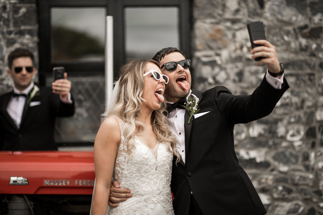 Crazy wedding selfie